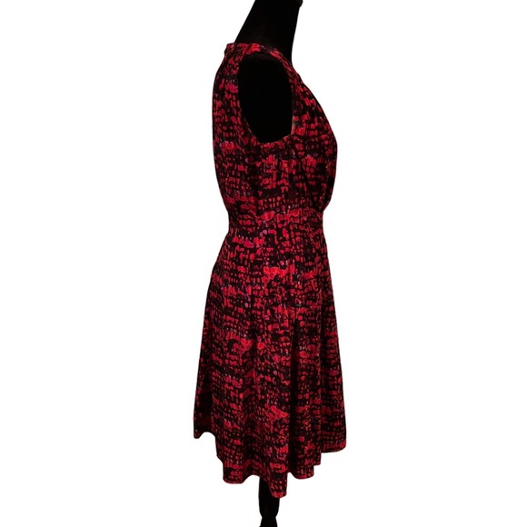 Marc New York Gorgeous Fit & Flare Red Print Dress - Picture 2 of 5